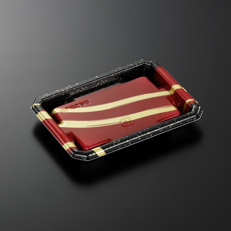 中央化学 寿司容器 CFにぎり 本体 L6 聚楽BK-BK 50枚/袋（ご注文単位12袋）【直送品】