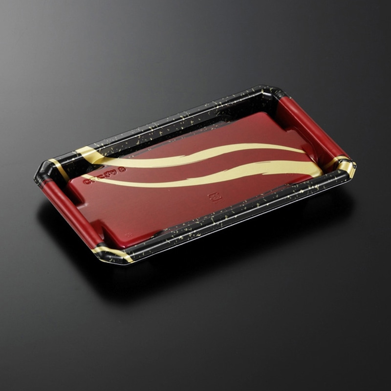 中央化学 寿司容器 CFにぎり 本体 L8 聚楽BK-BK 50枚/袋（ご注文単位16袋）【直送品】