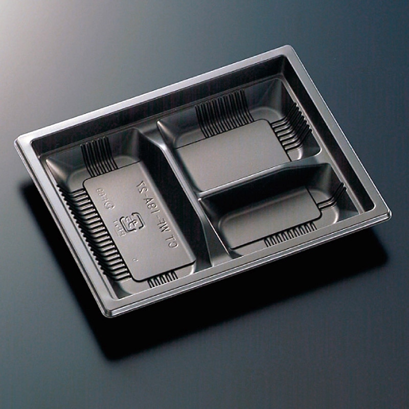 中央化学 弁当容器 CT WF 本体 WF-19A-27 BK 50枚/袋（ご注文単位12袋）【直送品】