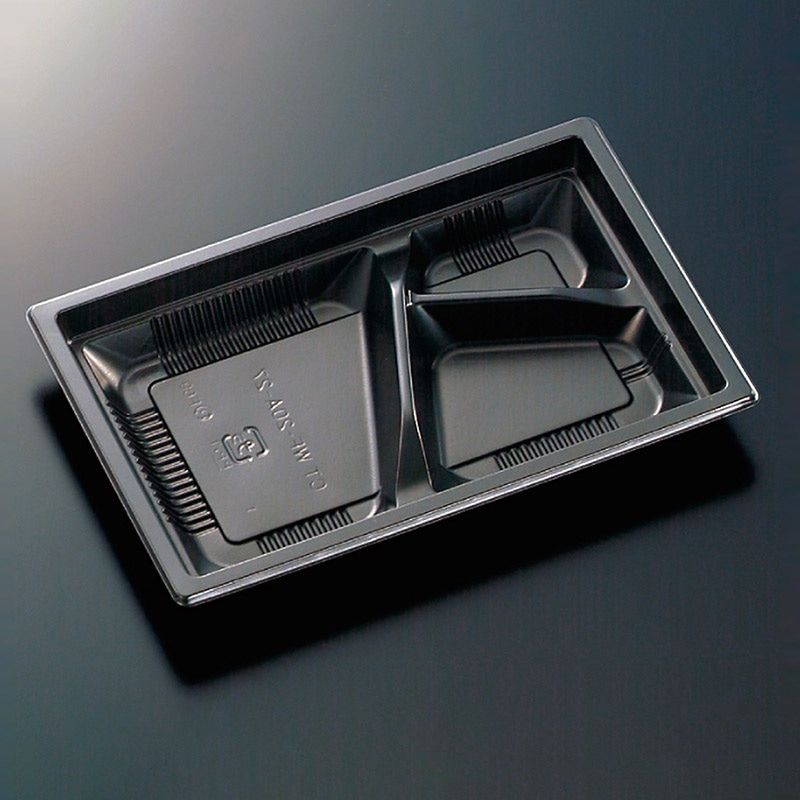 中央化学 弁当容器 CT WF 本体 WF-20A-27 BK 50枚/袋（ご注文単位12袋）【直送品】