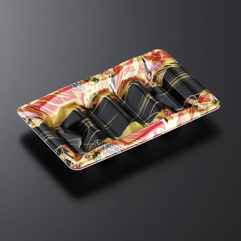 中央化学 巻寿司容器 豊味巻 本体 4段 結DR 50枚/袋（ご注文単位36袋）【直送品】