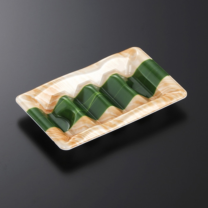 中央化学 巻寿司容器 豊味巻 本体 4段 笹木肌 50枚/袋（ご注文単位36袋）【直送品】