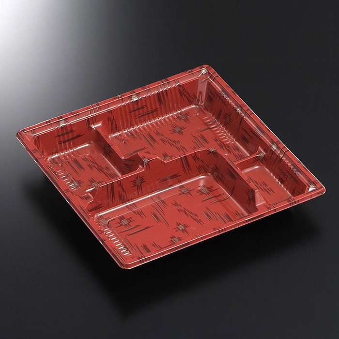 中央化学 弁当容器 HS古今 本体 L-7 かすりR 50枚/袋（ご注文単位12袋）【直送品】