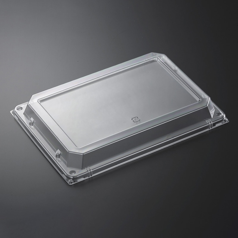 中央化学 刺身容器 角皿 防曇蓋 特1  25枚/袋（ご注文単位8袋）【直送品】