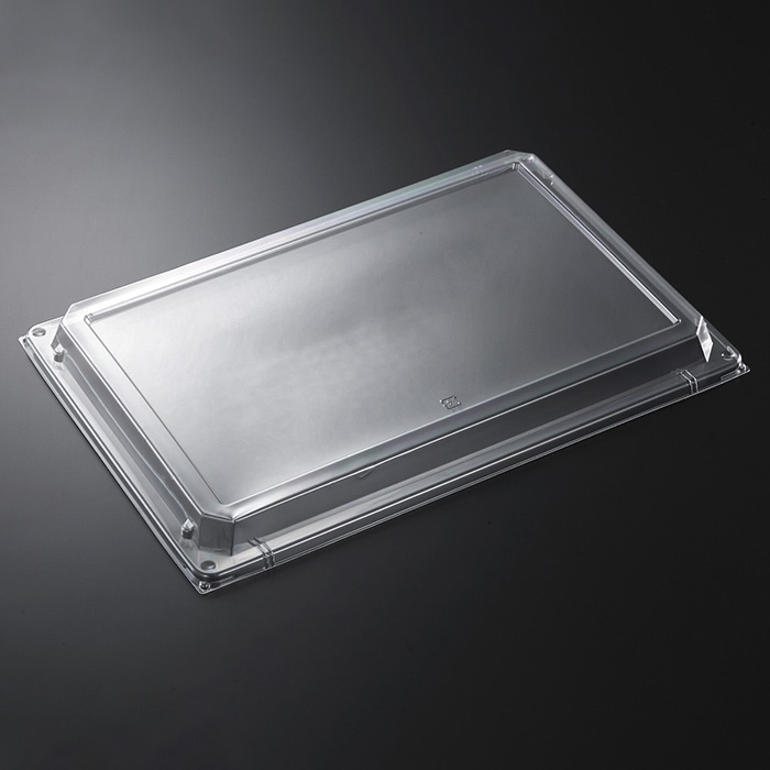 中央化学 刺身容器 角皿 防曇蓋 特4  25枚/袋（ご注文単位4袋）【直送品】