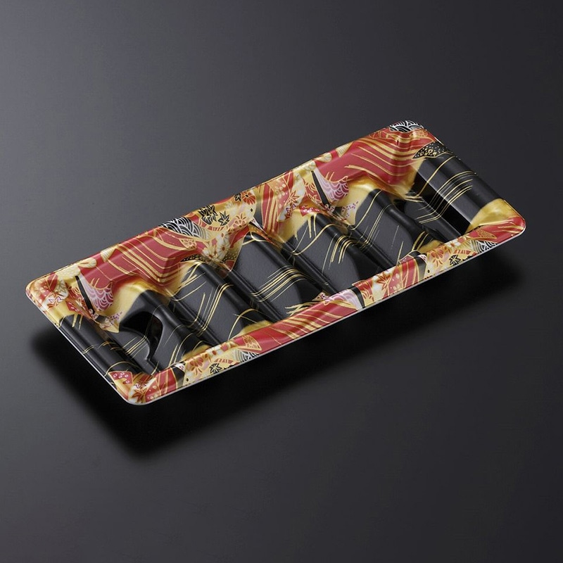 中央化学 巻寿司容器 豊味巻 本体 6段 結DR 50枚/袋(ご注文単位24袋)【直送品】