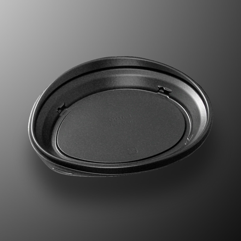 中央化学 軽食容器 CTFラルゴ 本体 IM24-21 BK 50枚/袋（ご注文単位8袋）【直送品】