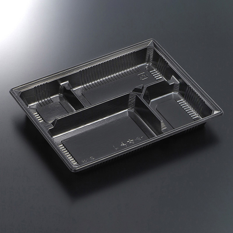 中央化学 弁当容器　HS古今　本体 L-4 黒ME 50個/袋（ご注文単位8袋）【直送品】