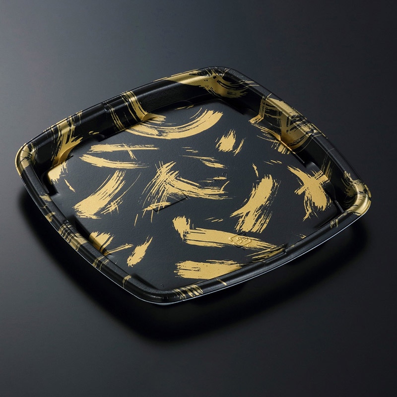 中央化学 寿司容器 にぎり桶 本体 2 黒陣屋 50枚/袋(ご注文単位12袋)【直送品】