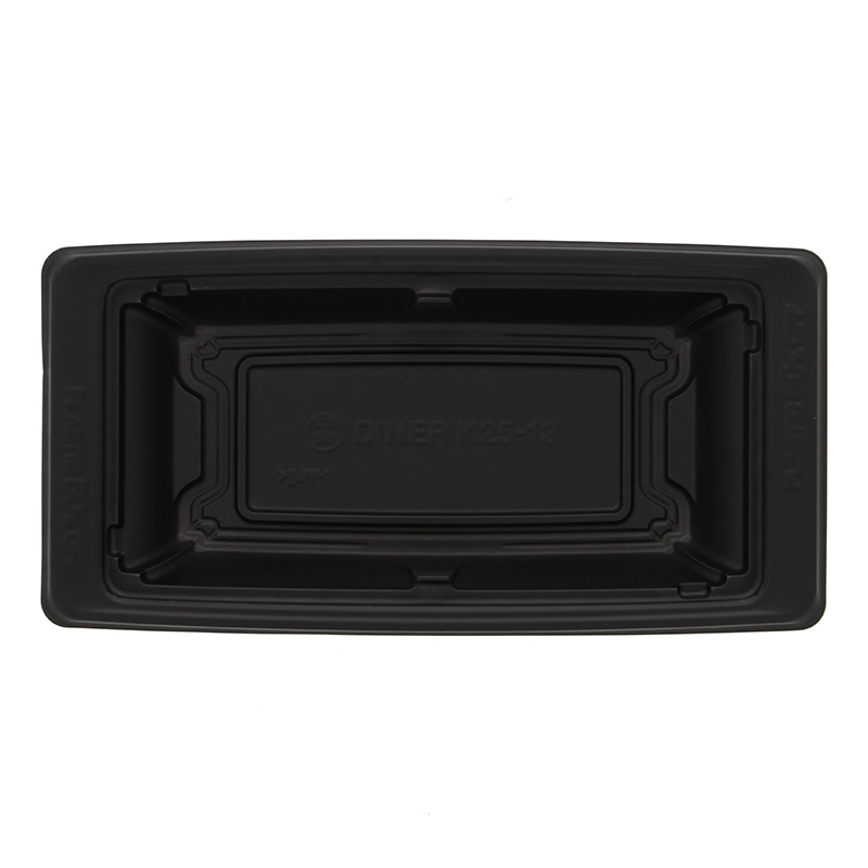 中央化学 食品容器 TAダイナー 本体 K25-13 BK 黒 50枚/袋(ご注文単位12袋)【直送品】