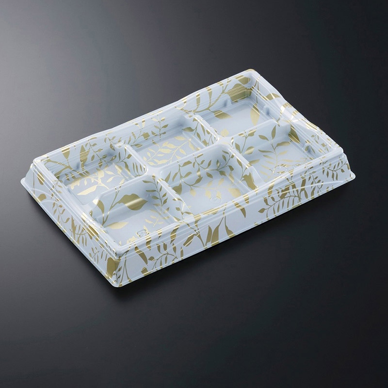 中央化学 寿司容器 HS天城 本体 18-3 6S アリアG-BK 20枚/袋（ご注文単位12袋）【直送品】