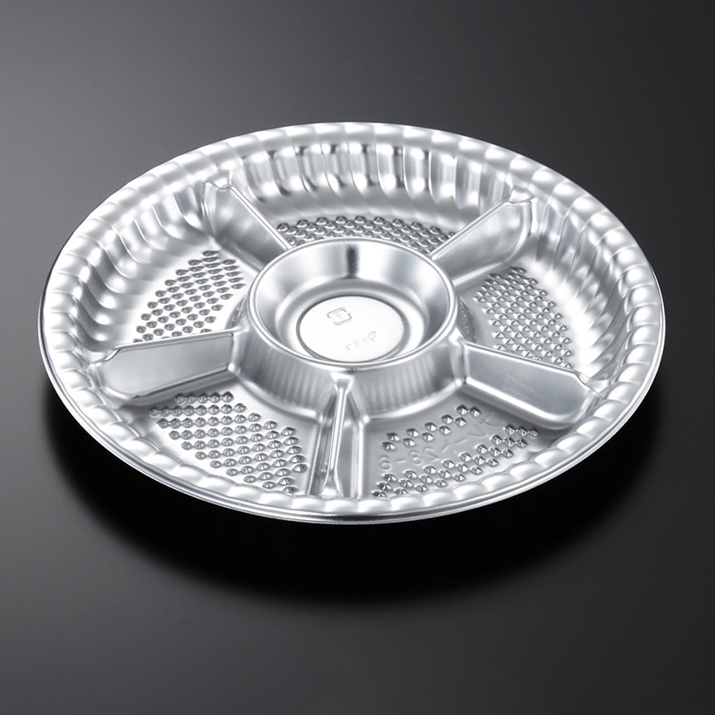 中央化学 オードブル容器 CFPDプレート 本体 28-6 SV-BK 20枚/袋（ご注文単位10袋）【直送品】