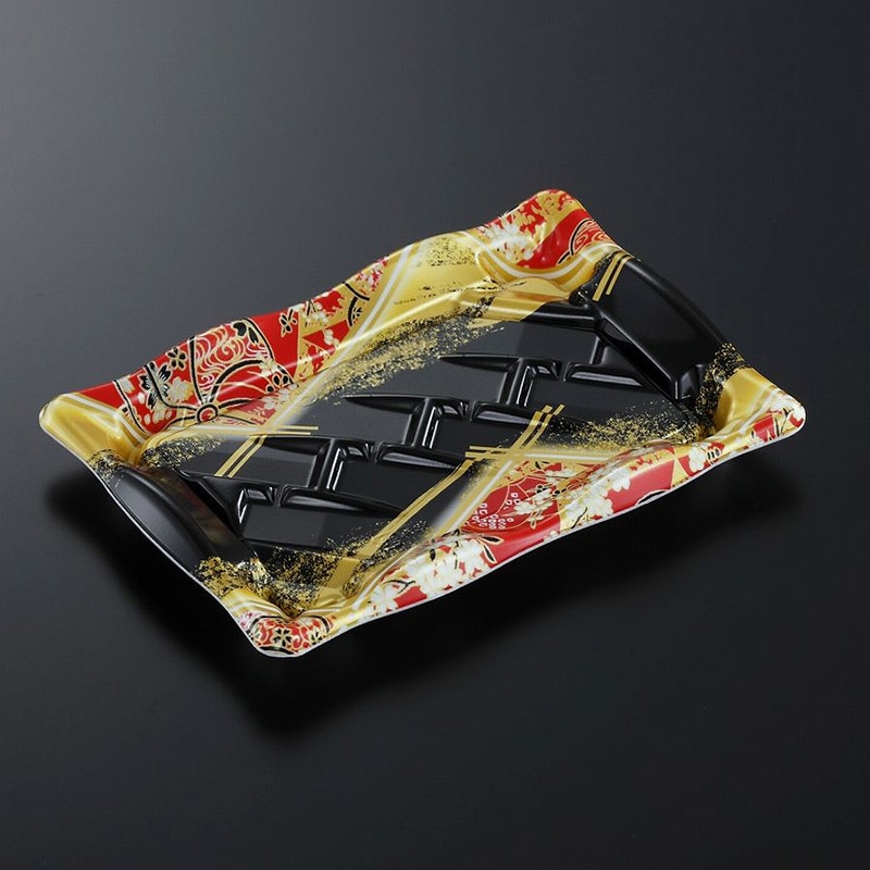 中央化学 寿司容器 かわら 本体 8-2 京善R 50枚/袋(ご注文単位16袋)【直送品】