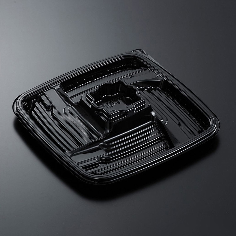 中央化学 オードブル容器 デリデコ 本体 K27-5 黒-BK 20枚/袋（ご注文単位18袋）【直送品】