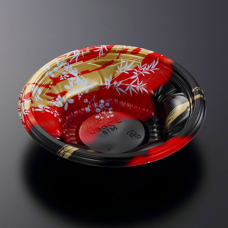 中央化学 丼容器 CTうつわめし 本体 M18 かのかR-BK 50枚/袋(ご注文単位12袋)【直送品】