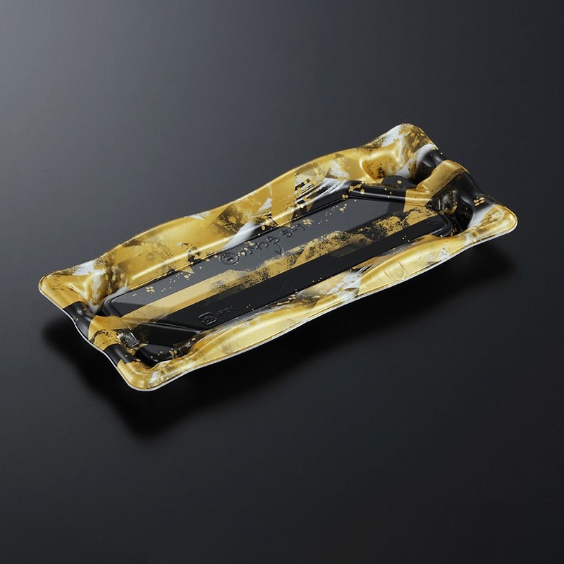 中央化学 寿司容器 かわら 本体 5-1 金城BK 50枚/袋（ご注文単位20袋）【直送品】