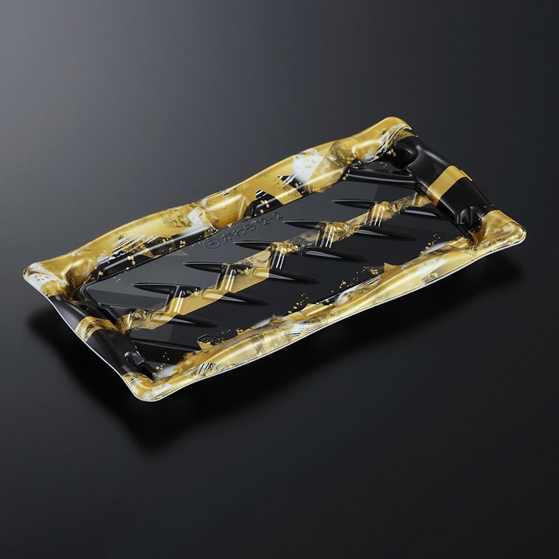 中央化学 寿司容器 かわら 本体 12-2 金城BK 50枚/袋（ご注文単位12袋）【直送品】