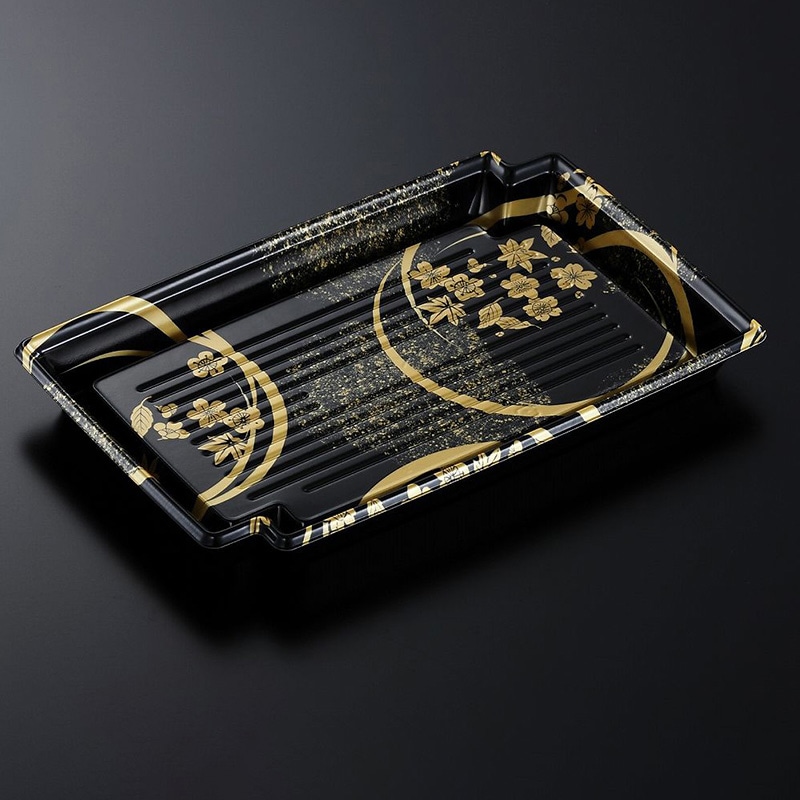 中央化学 刺身容器 かく鉢 本体 26-17 松月BK-BK 50枚/袋（ご注文単位12袋）【直送品】