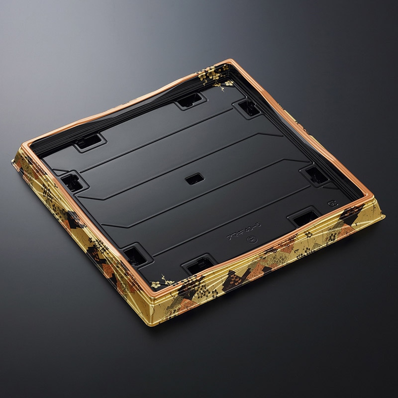 中央化学 寿司容器 HS天城 本体 40-5 かなえ金-BK 10枚/袋（ご注文単位12袋）【直送品】