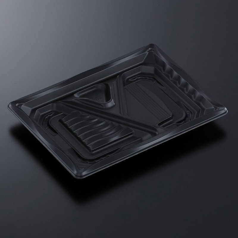 中央化学 弁当容器 CTいろは 本体 23-17L BK 50枚/袋（ご注文単位16袋）【直送品】