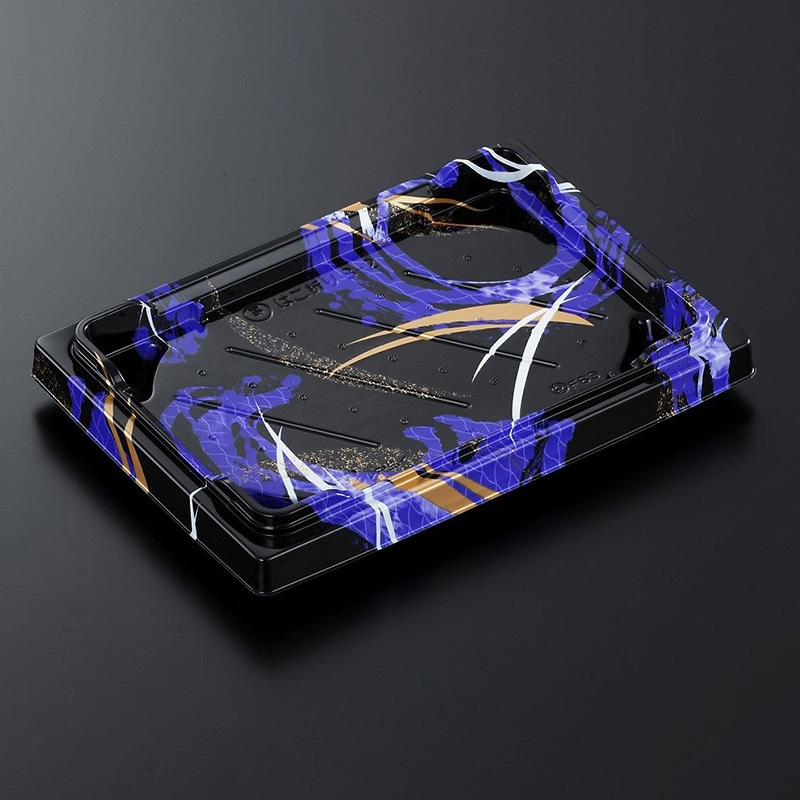 中央化学 寿司容器 HSはこ折り 本体 8-2 しおさいB-BK 50枚/袋（ご注文単位12袋）【直送品】