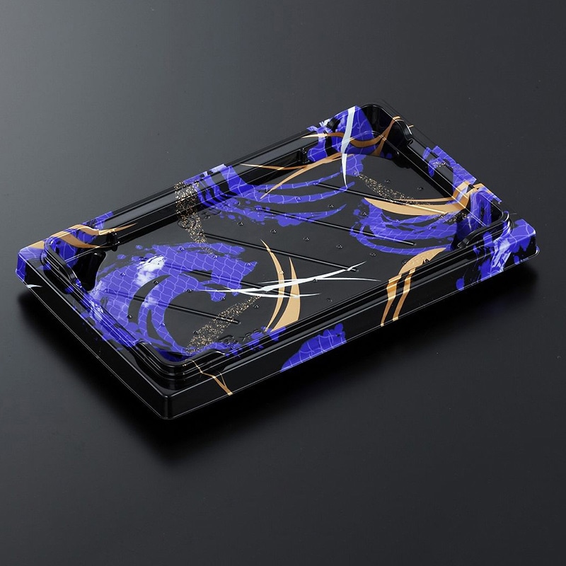 中央化学 寿司容器 HSはこ折り 本体 10-2 しおさいB-BK 50枚/袋（ご注文単位12袋）【直送品】