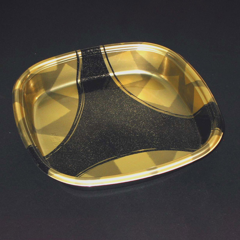 中央化学 寿司容器 角桶 本体 20 金砂目-BK 10枚/袋(ご注文単位24袋)【直送品】