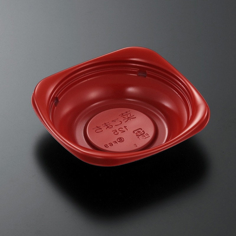 中央化学 惣菜容器 CT菜こまち 本体 125 赤-BK 50枚/袋（ご注文単位24袋）【直送品】