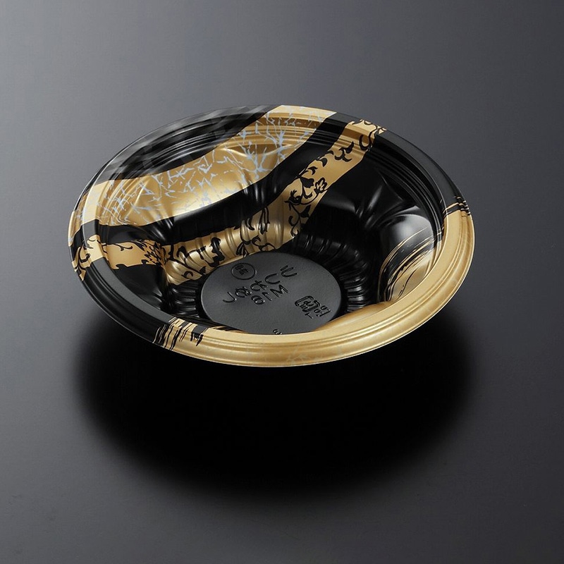 中央化学 丼容器 CTうつわめし 本体 M16 こはくG-BK 50枚/袋（ご注文単位16袋）【直送品】