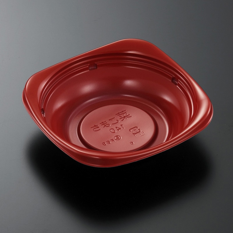 中央化学 惣菜容器 CT菜こまち 本体 140 赤-BK 50枚/袋（ご注文単位18袋）【直送品】