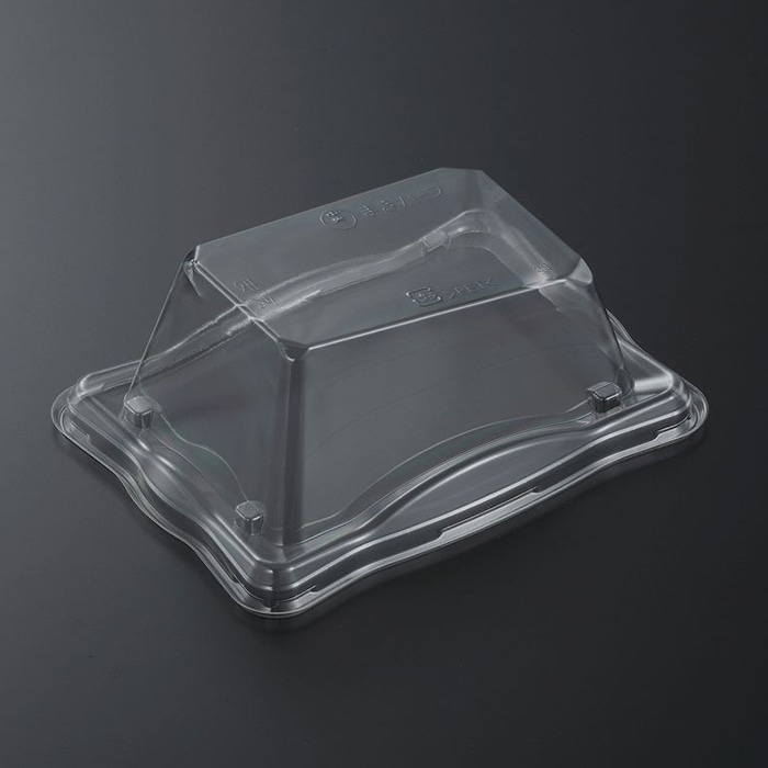 中央化学 寿司容器 かわら 外嵌合蓋 巻ハーフ  50枚/袋（ご注文単位18袋）【直送品】