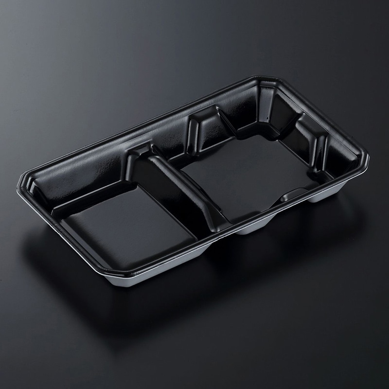 中央化学 冷麺セット容器 NDC 本体 26-15 BK 50枚/袋（ご注文単位12袋）【直送品】