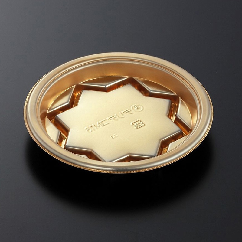 中央化学 オードブル容器 デリデコ 中皿 M13 G-BK 20枚/袋（ご注文単位18袋）【直送品】