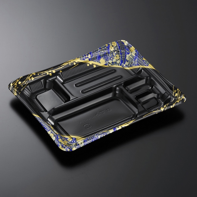 中央化学 弁当容器 CTはずみ 本体 K24-20A 巴B-BK 50枚/袋(ご注文単位12袋)【直送品】