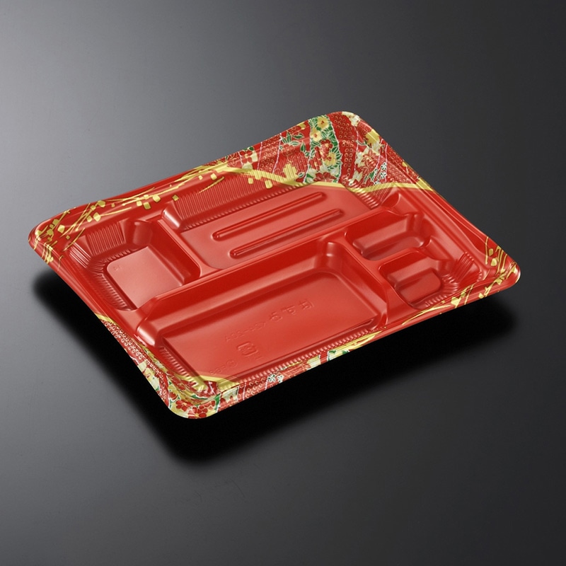 中央化学 弁当容器 CTはずみ 本体 K24-20A 巴LR-BK 50枚/袋(ご注文単位12袋)【直送品】