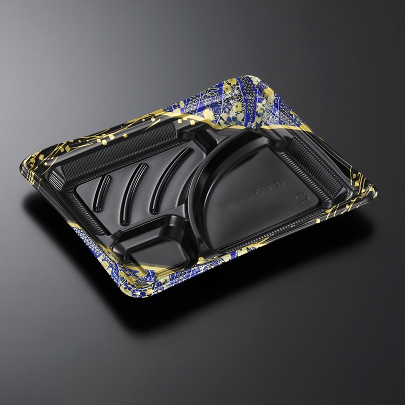 中央化学 弁当容器 CTはずみ 本体 K24-20C 巴B-BK 50枚/袋(ご注文単位12袋)【直送品】