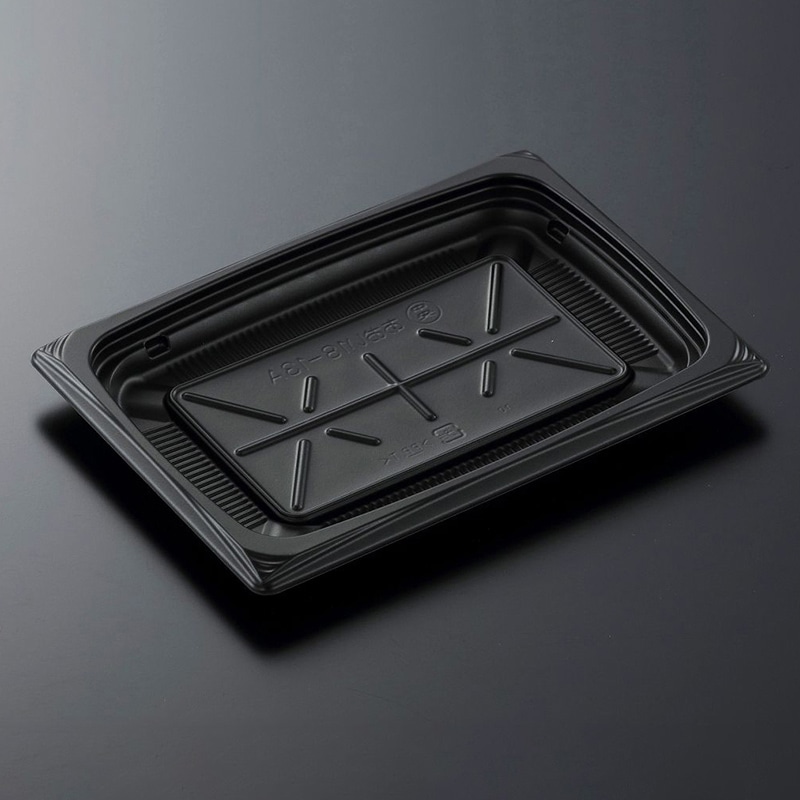 中央化学 惣菜容器 葵 本体 18-13A BK 50枚/袋（ご注文単位24袋）【直送品】