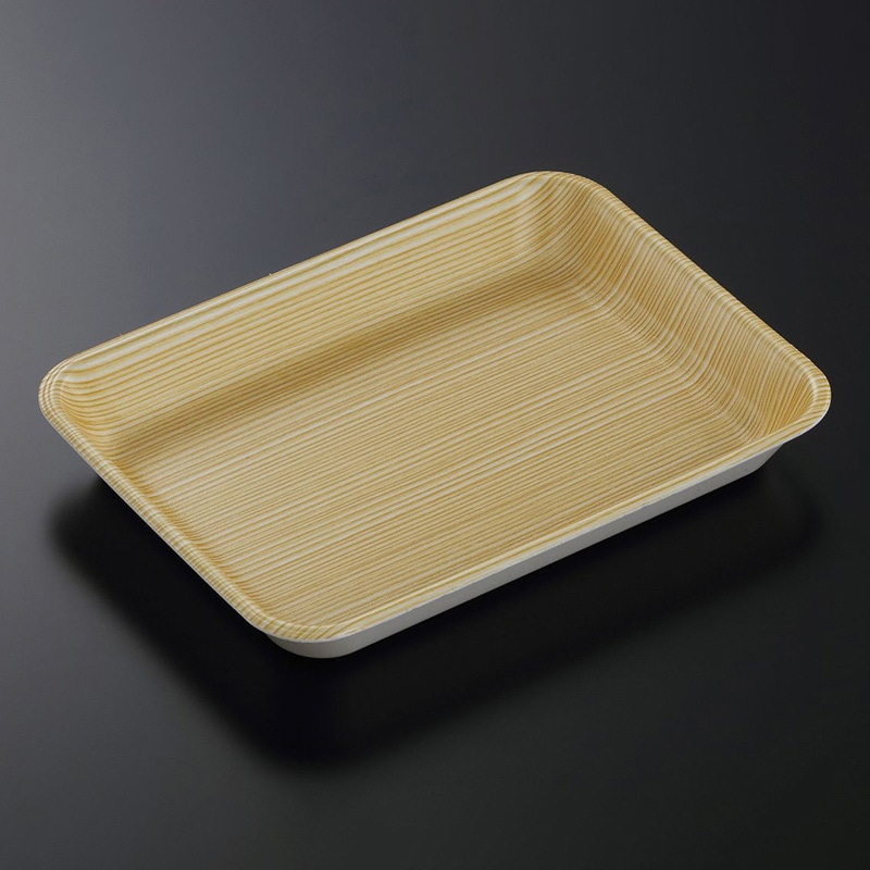 中央化学 発泡トレー容器 Cトレー C-65新 木目S内 50枚/袋(ご注文単位16袋)【直送品】