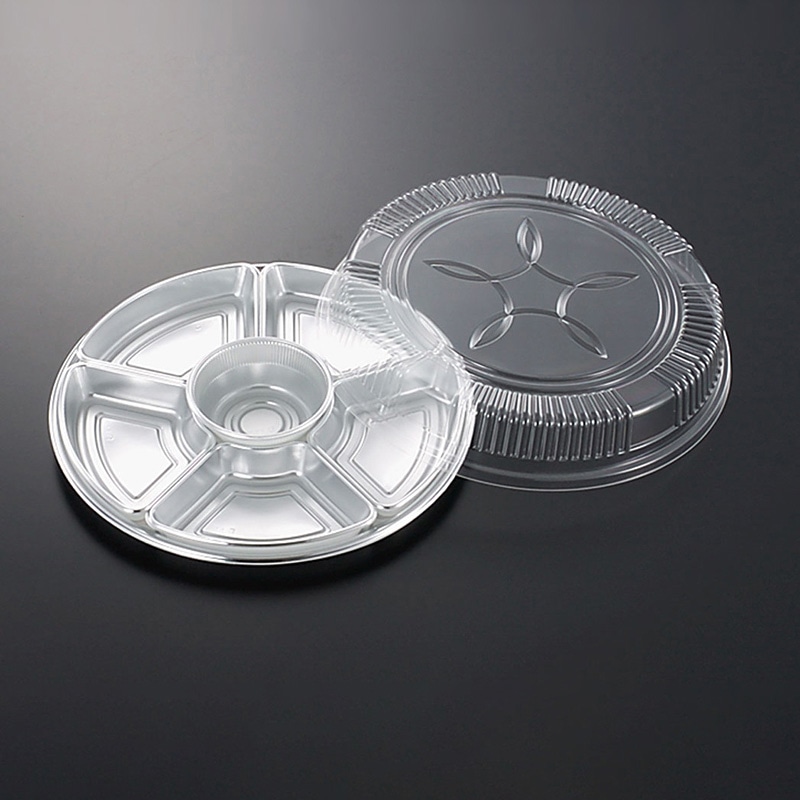 中央化学 オードブル容器 DXオードブル 4点セット 丸1 W 20個/袋(ご注文単位5袋)【直送品】