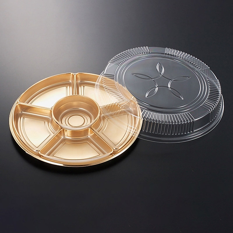 中央化学 オードブル容器 DXオードブル 4点セット 丸2 G-W 20セット/袋(ご注文単位3袋)【直送品】