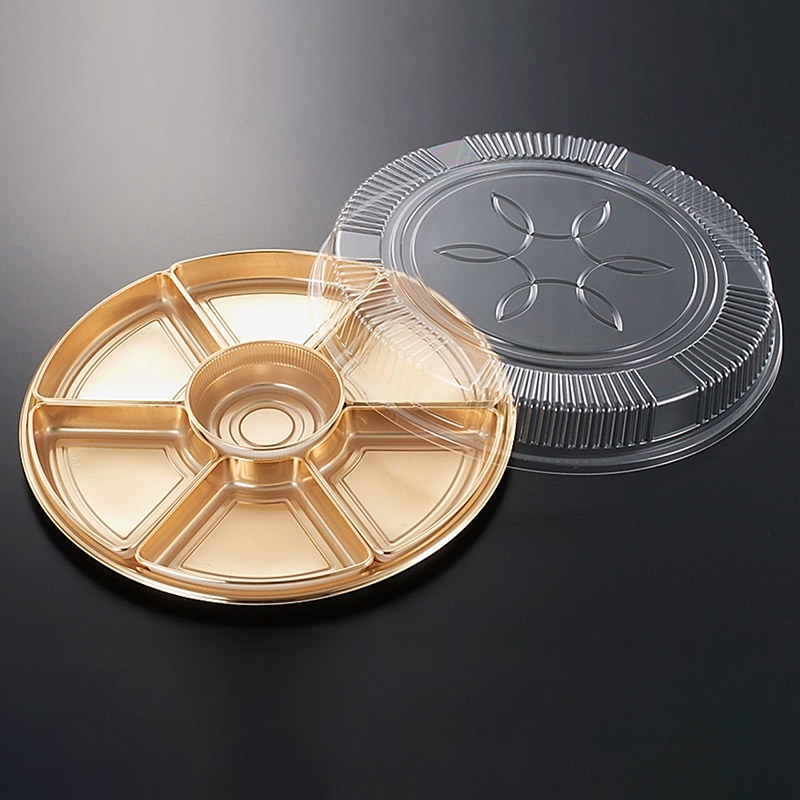 中央化学 オードブル容器 DXオードブル 4点セット 丸3 G-W 20セット/袋(ご注文単位3袋)【直送品】