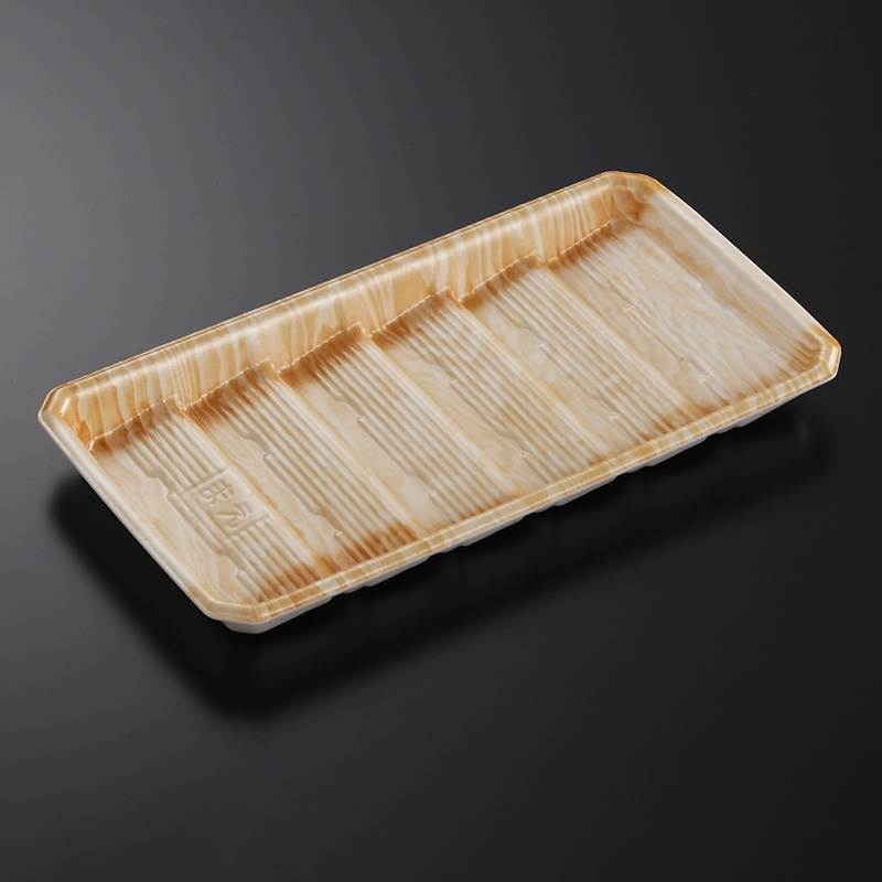 中央化学 精肉トレー DAT 27-15 木肌OR 50枚/袋(ご注文単位12袋)【直送品】