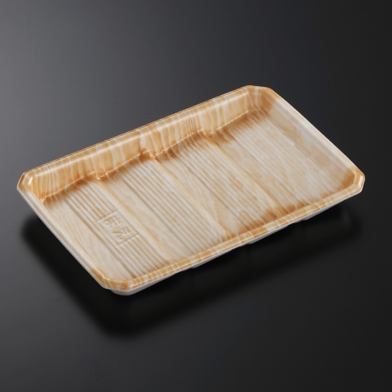 中央化学 精肉トレー DAT 22-15 木肌OR 50枚/袋(ご注文単位16袋)【直送品】