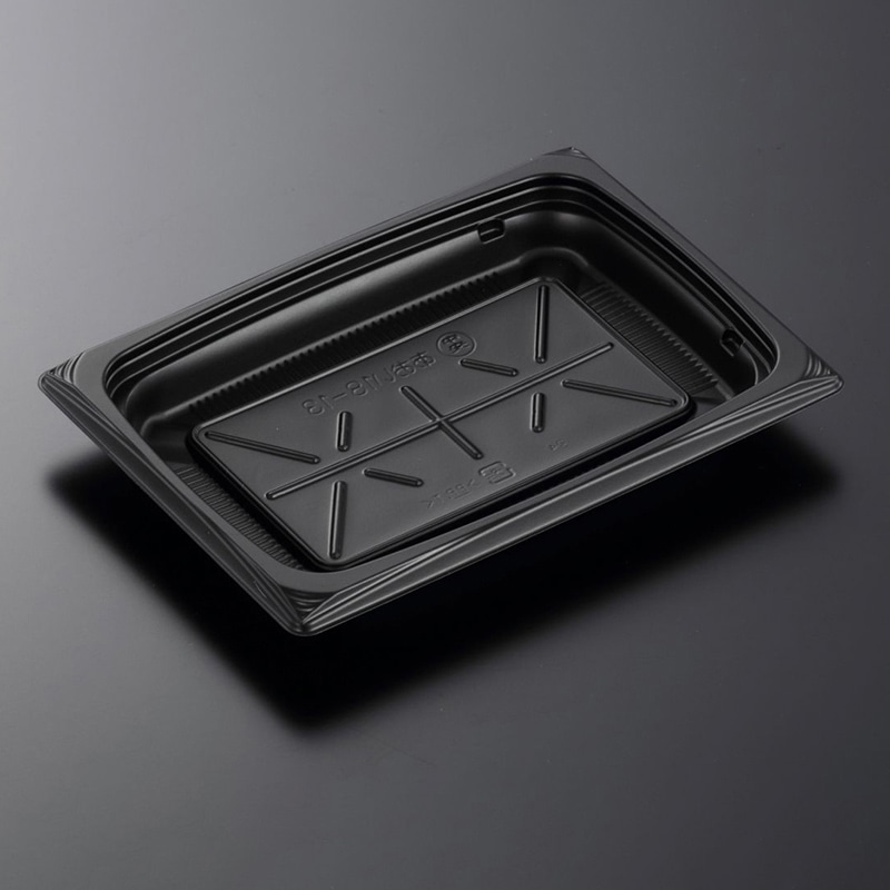 中央化学 惣菜容器 葵 本体 18-13 BK 50枚/袋（ご注文単位24袋）【直送品】