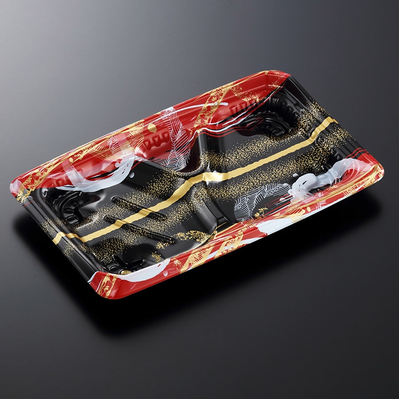 中央化学 弁当容器 CTもり弁 本体 26-16L ことねR-BK 50枚/袋(ご注文単位12袋)【直送品】