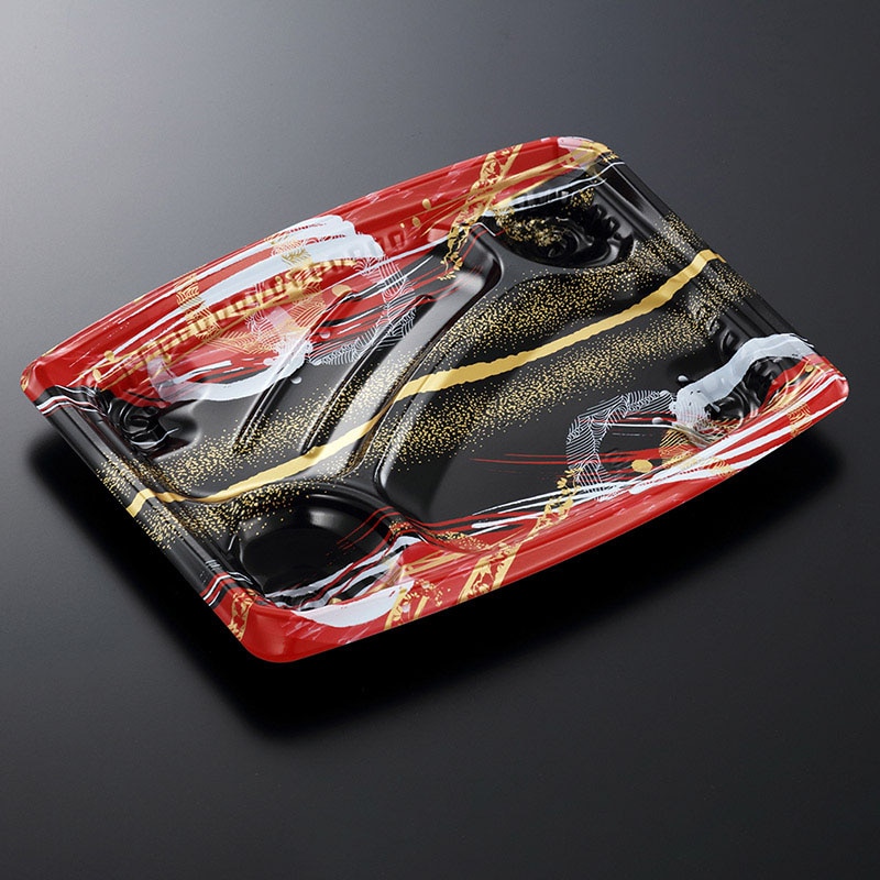 中央化学 弁当容器 CTもり弁 本体 27-21C ことねR-BK 50枚/袋(ご注文単位12袋)【直送品】