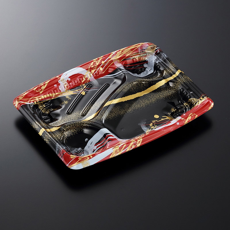 中央化学 弁当容器 CTもり弁 本体 24-18C ことねR-BK 50枚/袋(ご注文単位12袋)【直送品】