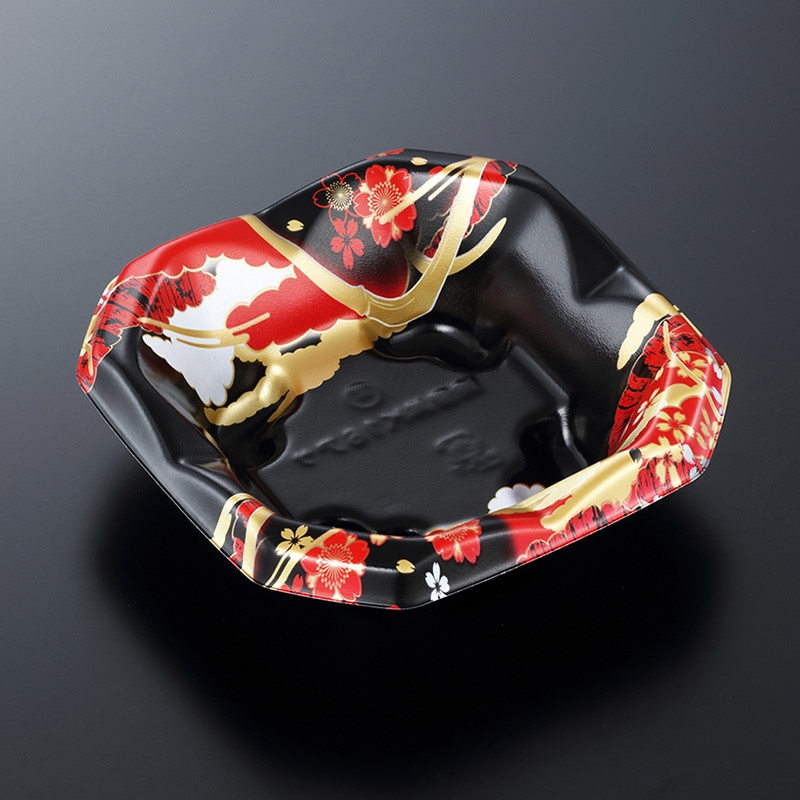 中央化学 丼容器 SD波音丼 本体 K16浅 唄R-BK 50枚/袋（ご注文単位24袋）【直送品】