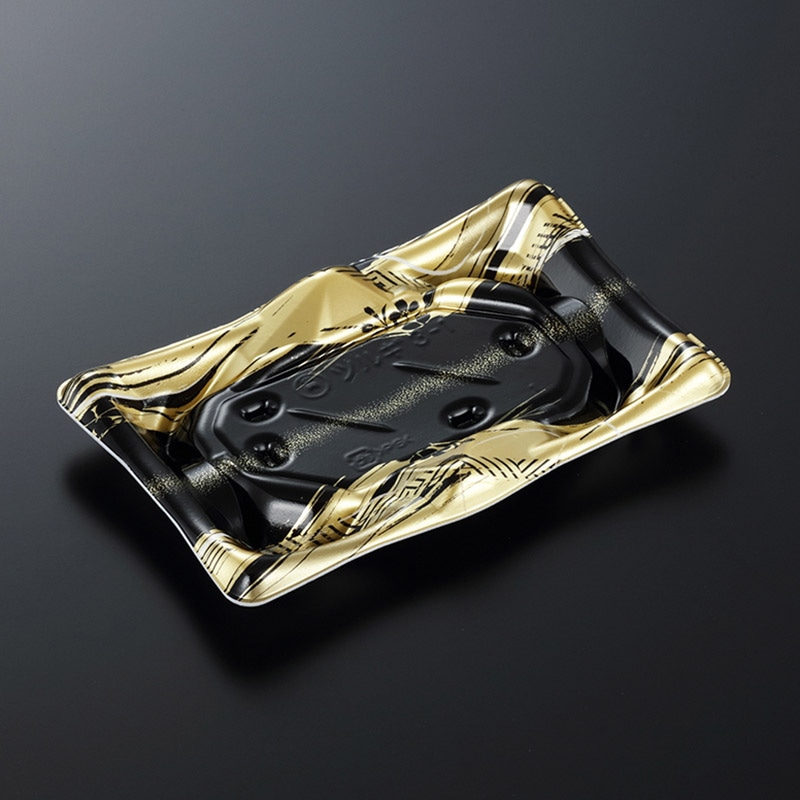 中央化学 寿司容器 剣 本体 3-1 風神BK 50枚/袋（ご注文単位30袋）【直送品】