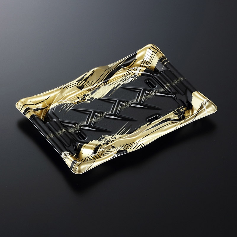 中央化学 寿司容器 剣 本体 8-2 風神BK 50枚/袋（ご注文単位16袋）【直送品】